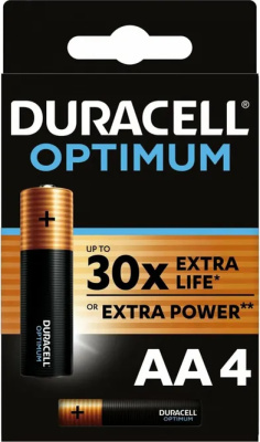 Батарейка AА, 1.5V, Optimum Extra power (блистер 4шт) Duracell