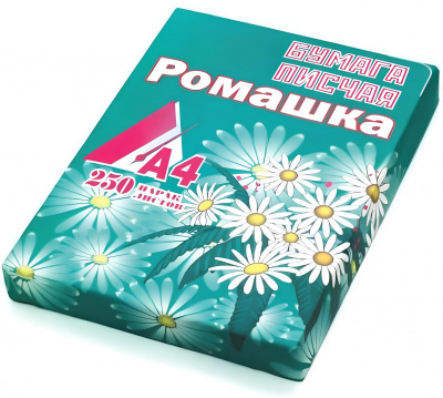 Бумага писчая А4, 60-65гр, 250л,  "Ромашка"