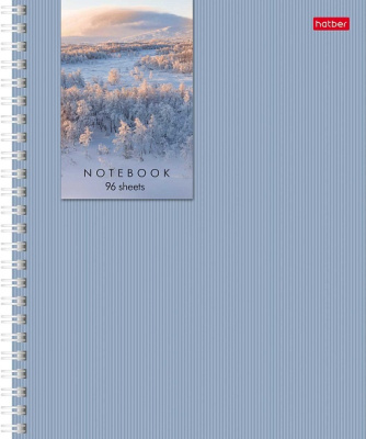 Тетрадь "Hatber", 96л, А5, клетка, многоцв. срез, ламин., на гребне, Прикосновение к природе