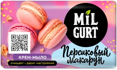 Мыло туалетное 90гр Персиковый макарун, "Mil Gurt"