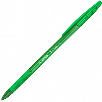 KALAM.KZ - Ручка шариковая, 1мм, зеленая, Berlingo "Tribase grip", грип