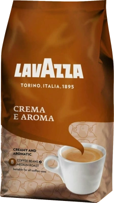 Кофе в зернах 1000 г Lavazza Crema & Aroma (коричневая уп.)