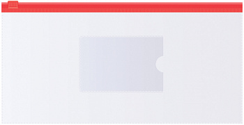 KALAM.KZ - Папка с бегунком 255х130мм, 120мкр, прозрачная, карман, для ж/д и авиа билетов, ассорти OfficeSpace
