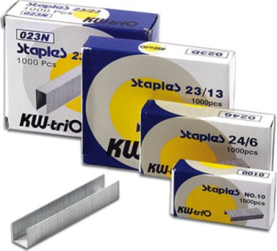 Скобы для степлера №23/13, 70-100л, 1000шт, оцинкованные  KW-trio
