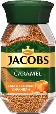 Кофе растворимый 95 г,  JACOBS Monarch Карамель,стекло