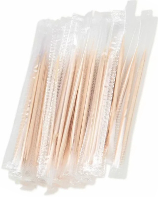 Зубочистки 1000 шт/уп, в индивидуальной полиэтиленовой упаковке 