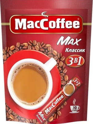 Кофе растворимый, Maccoffee "3 в 1", 16 гр. упаковка 20 шт MAX Classic OPP