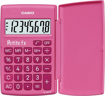 KALAM.KZ - Калькулятор карманный 8 разрядов, 10,7 x 120x 75 мм, розовый, CASIO LC-401LV-PK-S-EH