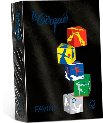 Бумага цветная "Le Cirque №400 Black", A4, 160гр, 250л,черная