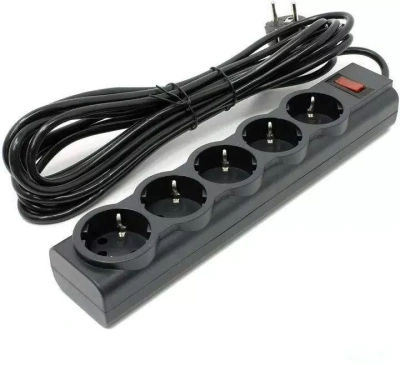 KALAM.KZ - Сетевой фильтр 5 гнезд, 5 м, Defender ES Largo, черный