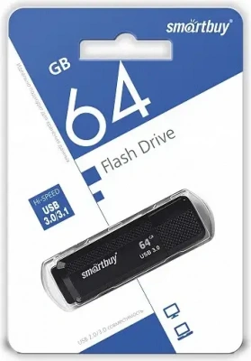 Флеш-накопитель USB 3.0 Smartbuy 64GB Dock Blackl