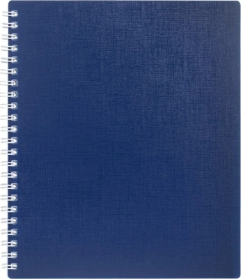Тетрадь 80л, А5, клетка, пластиковая обложка, на гребне, серия "Canvas - Синяя","Hatber"