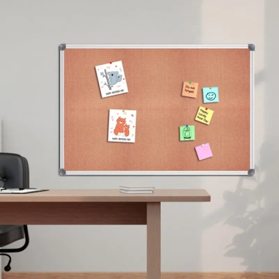 KALAM.KZ - Доска пробковая 90x120см, алюминиевая рамка Foska