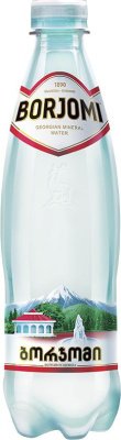 Вода минеральная газированная, 0,5л Боржоми пластик