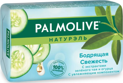 Мыло туалетное 150гр Зеленый чай и огурец "Palmolive Натурэль"