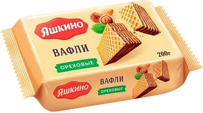 Вафли «Ореховые», 200 г Яшкино