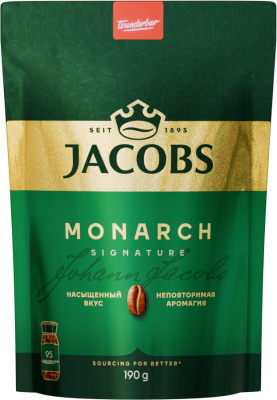 Кофе растворимый 190 г, JACOBS Monarch м/у