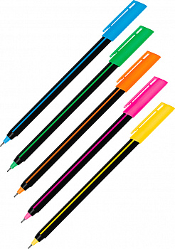 KALAM.KZ - Ручка шариковая, 0,7мм, синяя, цвет корпуса ассорти, Luxor "Stick Soft Touch"