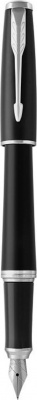 Ручка перьевая Parker Urban Muted Black CT, 0,8 мм F, синяя 1931592