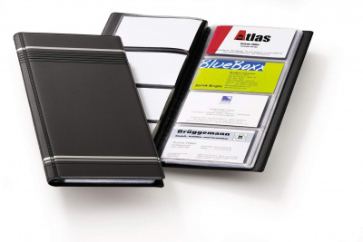 KALAM.KZ - Визитница на 96 визиток, 118x250мм, черная Durable