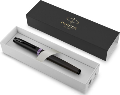 KALAM.KZ - Ручка роллерная Parker IM Professionals Amethyst Purple BT, 0,8 мм F, черная, 2172950