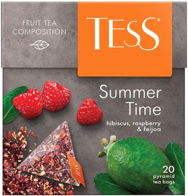 Чай травяной, 20 пирамидок Tess Summer Time, фруктово-ягодный