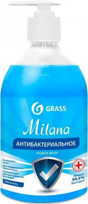 Мыло жидкое 500мл Original, антибактериальное, с дозатором "Milana" 