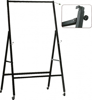 Подставка для доски 90x120см, 4 колеса, металл, черная Data Zone