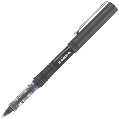 Ручка роллерная 0,5мм Zebra, черная 5X-60A5 Arrow