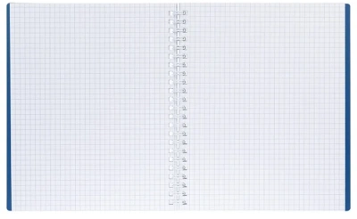 Тетрадь 80л, А5, клетка, пластиковая обложка, на гребне, серия "Canvas - Синяя","Hatber"