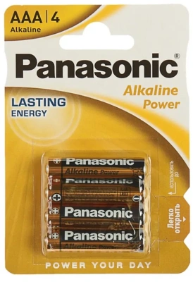 Батарейка AAА, Alkaline Power Lasting Energy (блистер 4шт) Panasonic