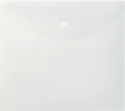 Папка-конверт на кнопке А5+, 120мкм, пластик, прозрачная Стамм