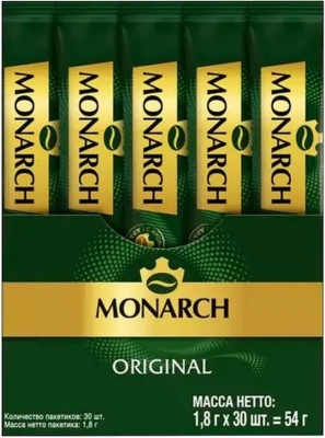 Кофе растворимый 1,8гр х 30 пакетиков Monarch Original
