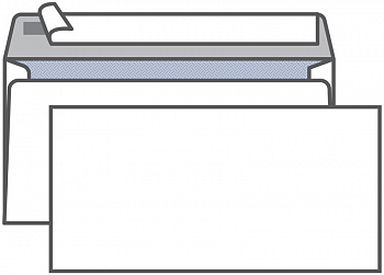 Конверт С4 (229x324мм), 100г., белый, отрывная по длинной стороне, серая запечатка KurtStrip