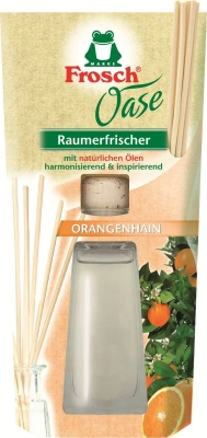 Освежитель-Аромадиффузор 90мл, Frosch с эфирными маслами с палочками, "Апельсиновая роща" 