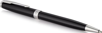 KALAM.KZ - Ручка шариковая Parker Sonnet Black Lacquer CT, черная, 1,0мм, поворот
