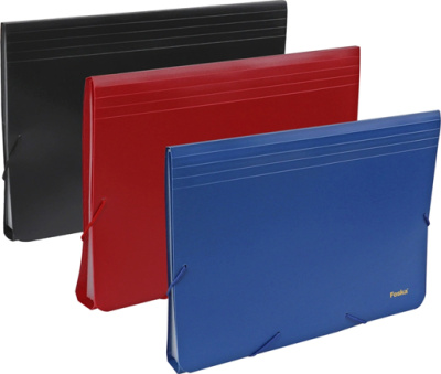 KALAM.KZ - Папка с резинкой А4, 700мкм, ширина корешка 14мм, на 13 отделений, синяя,  Foska