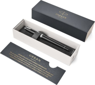 KALAM.KZ - Ручка перьевая Parker Urban Muted Black CT, 0,8 мм F, синяя 1931592