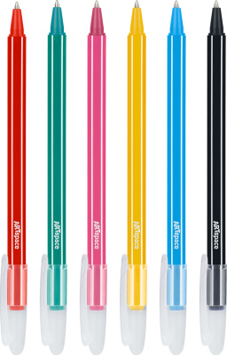 KALAM.KZ - Набор ручек шариковых 1,0мм,  6 шт., 6цв., "Funny animals" ArtSpace