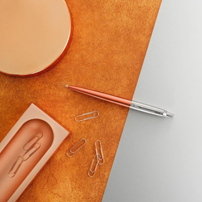 KALAM.KZ - Ручка шариковая Parker Jotter Essential Chelsea Orange CT, 1,0 мм М, синяя 1953189