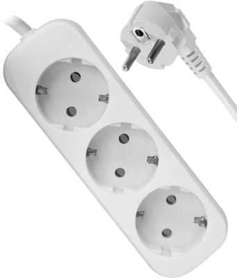 KALAM.KZ - Сетевой фильтр 3 гнезда, 1,8 м,  Defender  E318, белый, без выкл. с заземл.