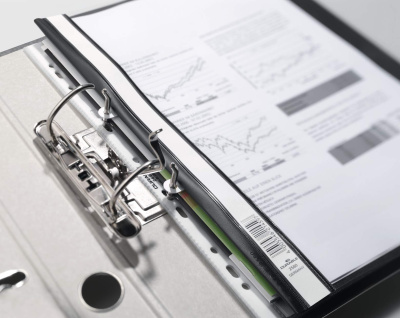 KALAM.KZ - Скоросшиватель пластиковый A4, выдвижной механизм для подшивки в регистраторы, красный Durable