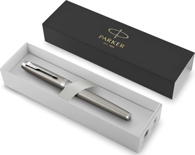 KALAM.KZ - Ручка перьевая Parker IM Stainless Steel CT, 0,8 мм F, синяя 2143635