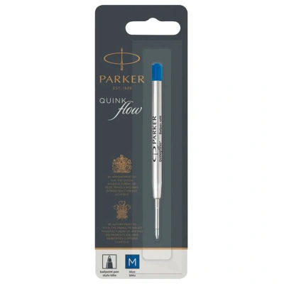 Стержень шариковый 1 мм, объемный QuinkFlow Ball Point 98мм, синий,метал.корпус блистер Parker