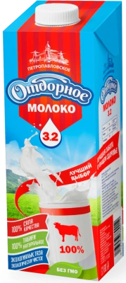 Молоко 1л, 3.2 % "Петропавловское" TBA