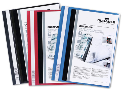 KALAM.KZ - Скоросшиватель пластиковый А4+, лицевой карман, голубой Durable