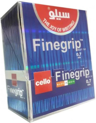 KALAM.KZ - Ручка шариковая, 0.7мм, синяя, корпус прозрачный Cello Finegrip купить KALAM.KZ - Ручка шариковая, 0.7мм, синяя, корпус прозрачный Cello Finegrip