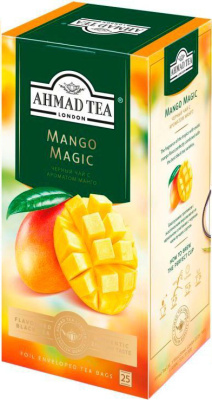 Чай черный, 25 пакетиков Ahmad Mango Magic (Магия манго)