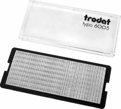 KALAM.KZ - Касса символов для самонаборных штампов Trodat 6005, 360 символов, высота 3 мм, шрифт русский