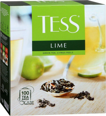 Чай зеленый, 100 пакетиков Tess Style green tea